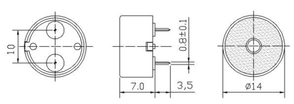 hydz D14H7 piezoelectric transducer